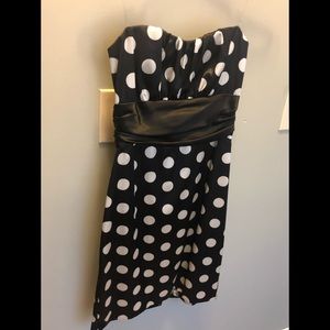 Polka Dot strapless cocktail dress
